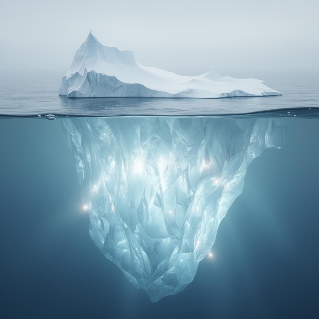 Iceberg illustrating the conscious and subconscious mind
